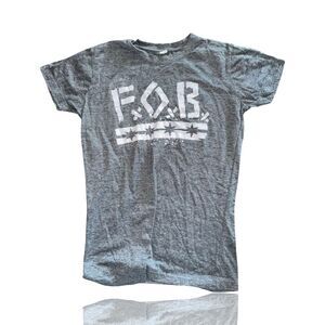 Fall Out Boy Women's Small Gray Vintage Style Graphic T-Shirt